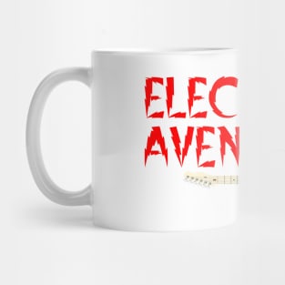 Electric Guitar, Electric Avenue, Red Guitar Mug